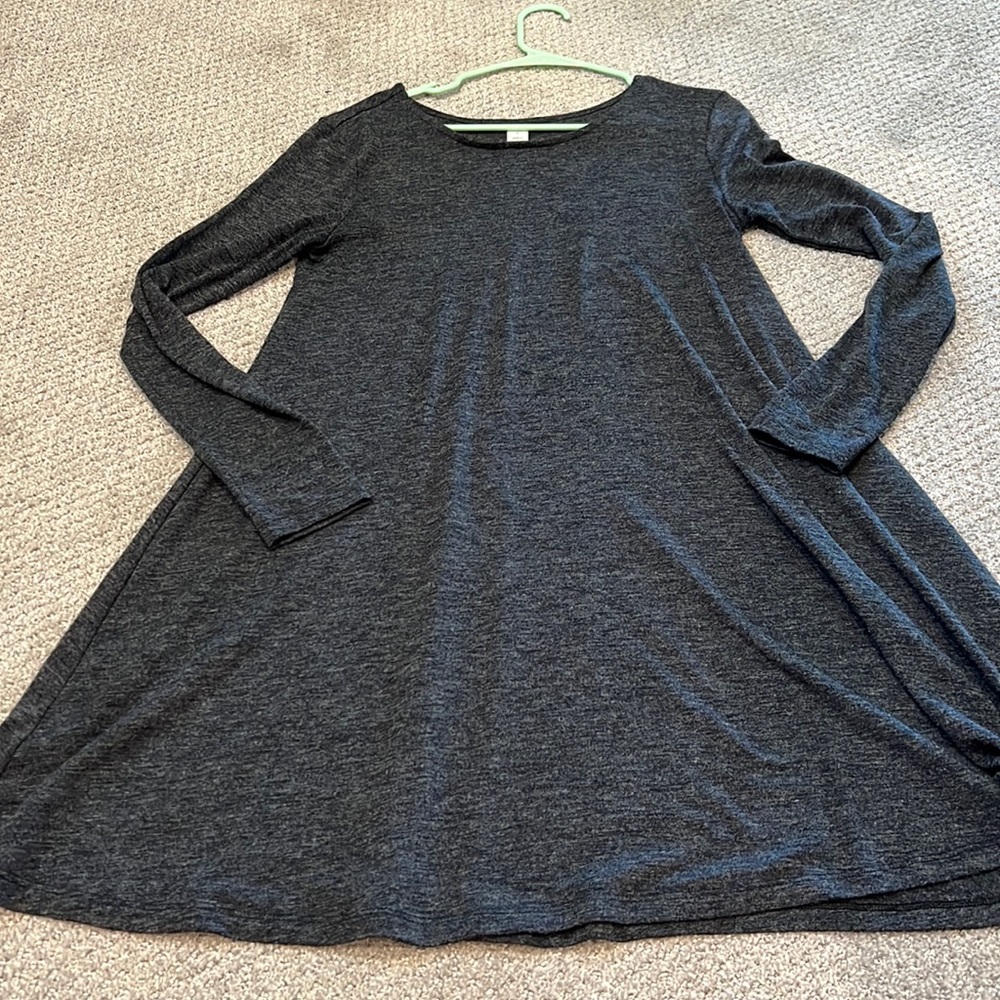 Gray long sleeved dress
